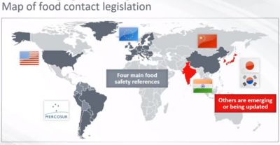 World map of food legislation