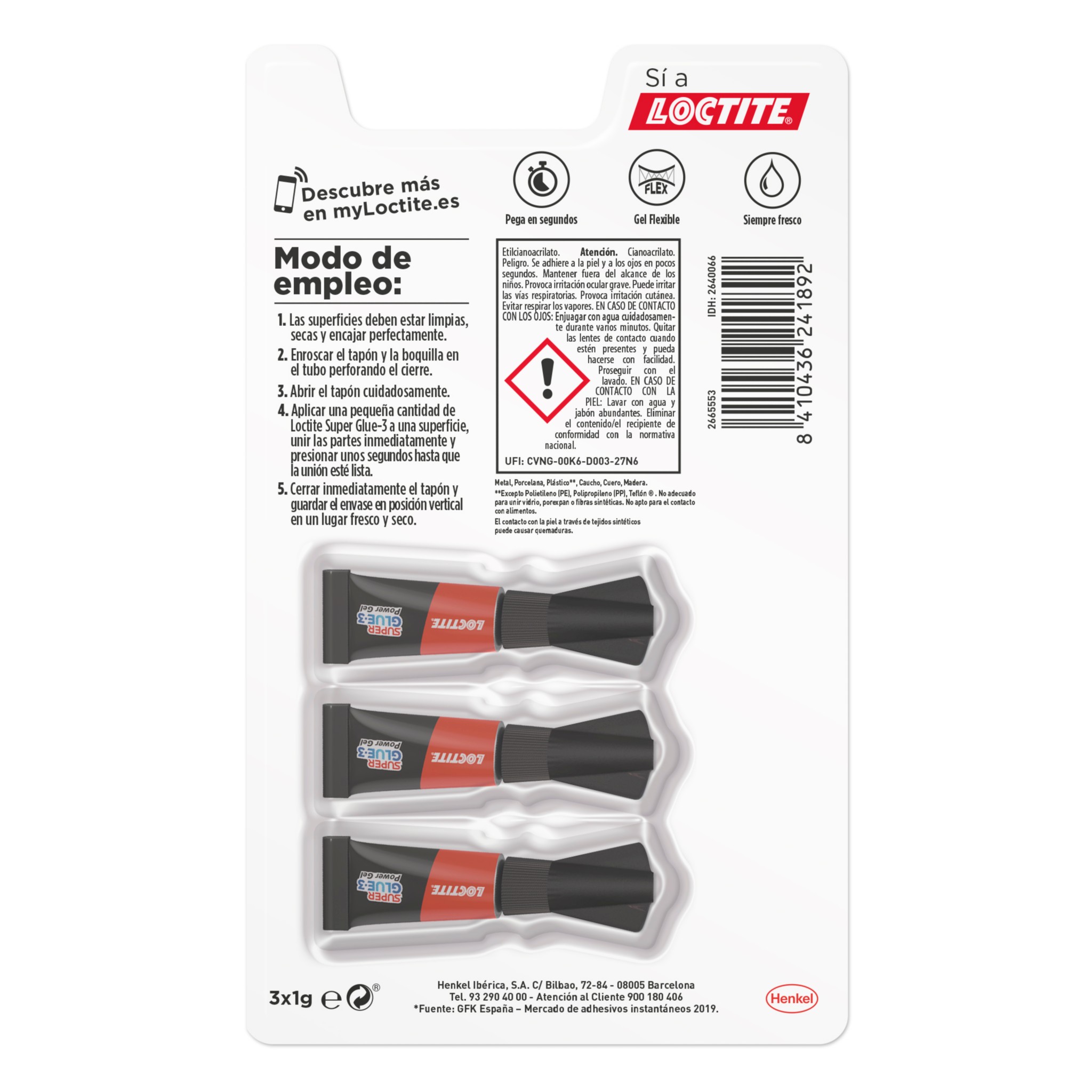 Loctite Super Glue-3 Power Flex Control - Adhesivo : : Bricolaje y  herramientas