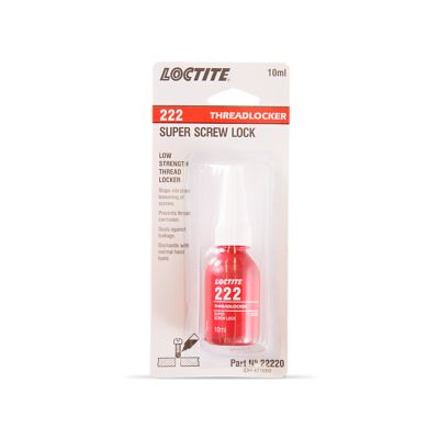 Loctite 222 50 ml purple anaerobic adhesive for metal screw threads, low  strength, easy disassembly, also for adjusting screws, prevents  self-loosening, ease disassembly with hand tools, P1 NSF approved