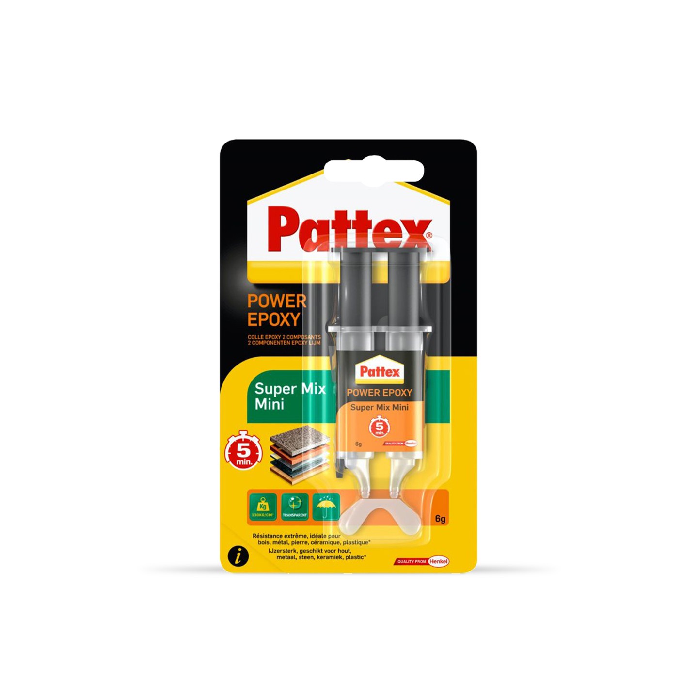 PATTEX COLLE ADHESIF BI-COMPOSANTS POWER EPOXY SUPER MIX EXPRESS 12 GR –  brico flagey