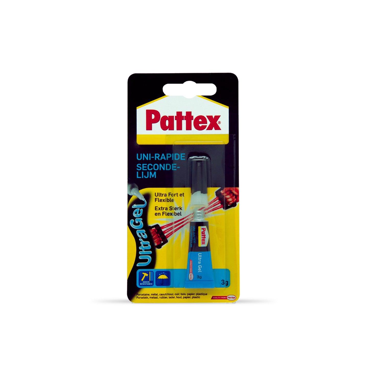 Pattex Colle instantanée Ultra Gel, tube de 3 g