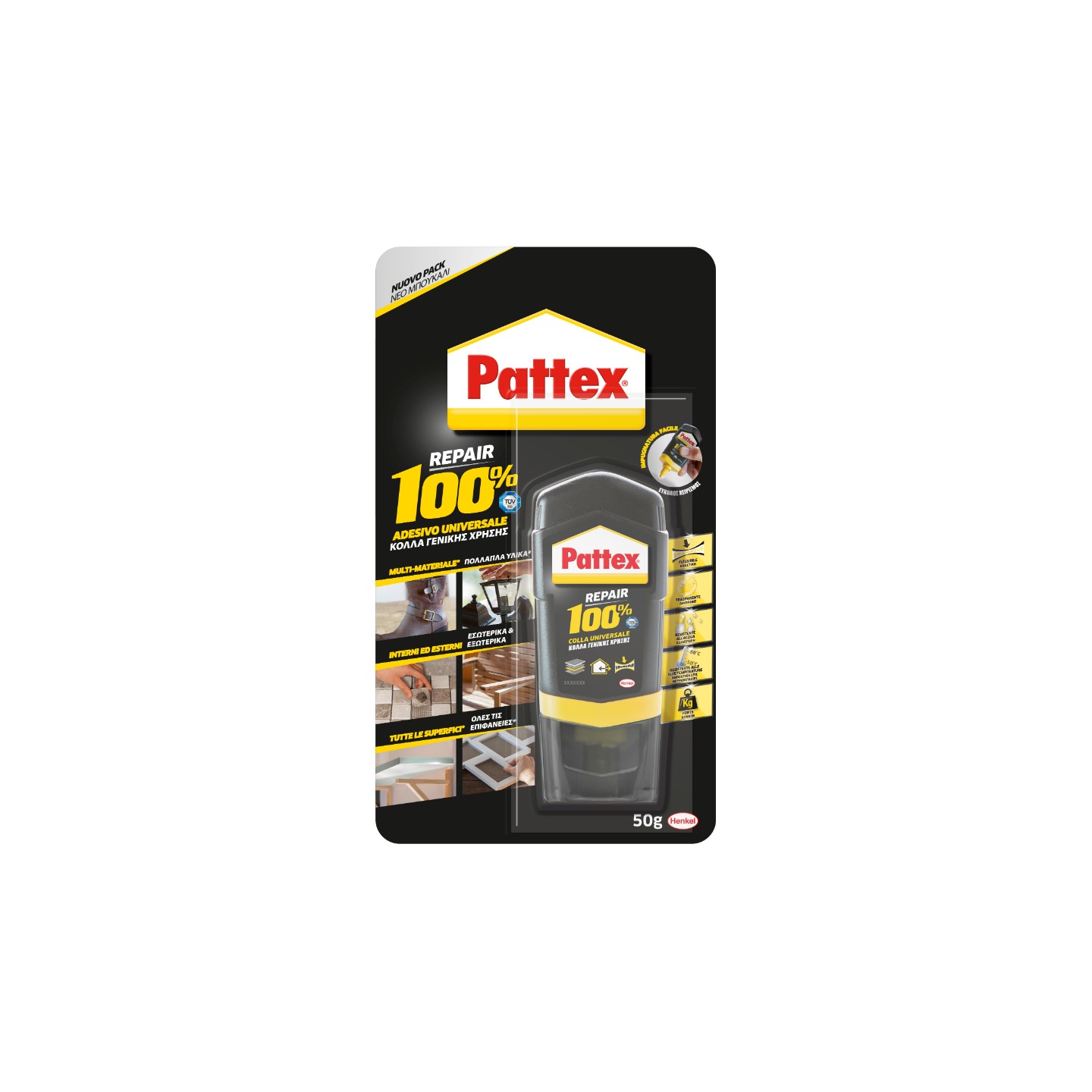 Pattex Colla attaccatutto 100% (50 g, senza solventi, flacone)