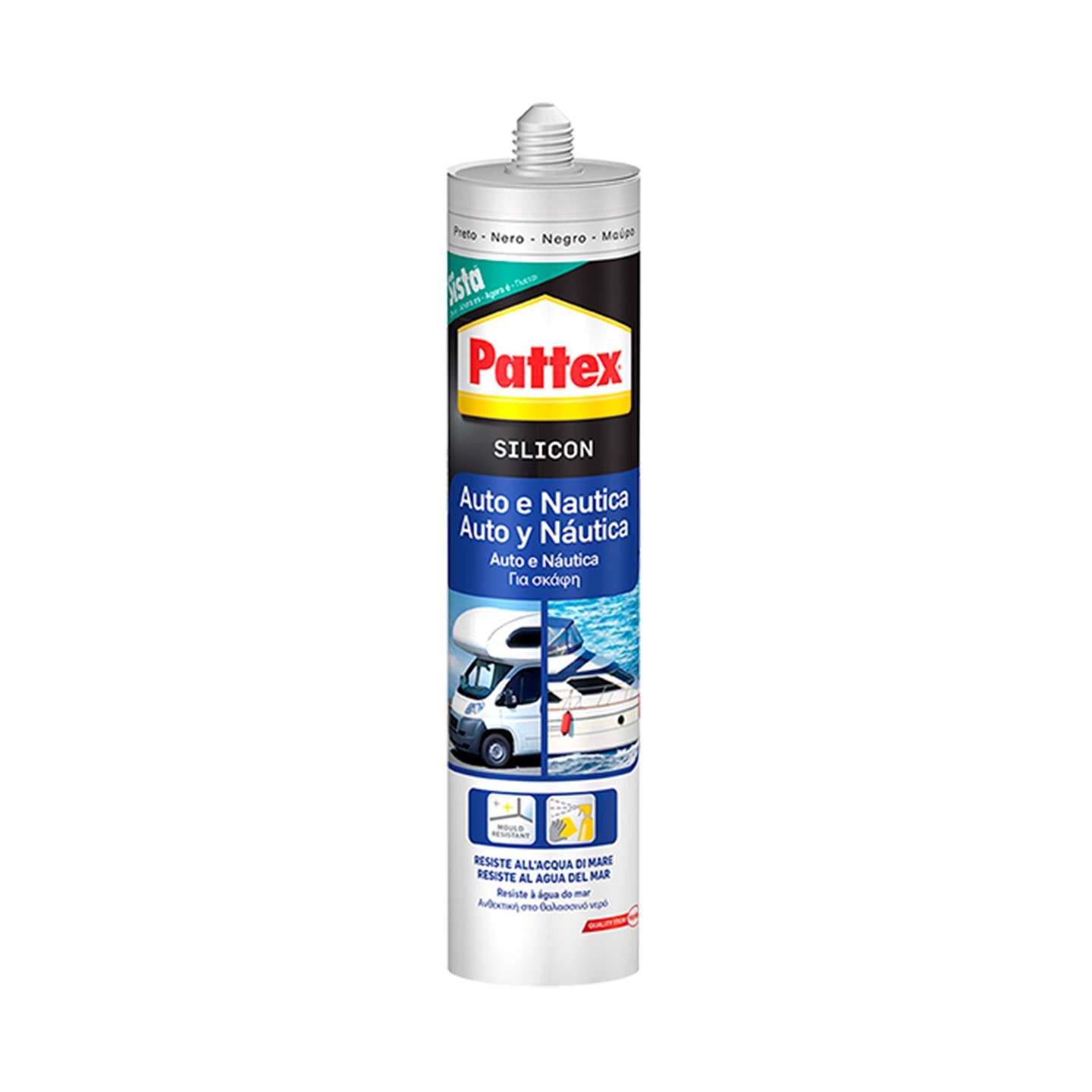 Silicone Pattex Auto e Nauticadi colore Nero da 50 ml - PATTEX
