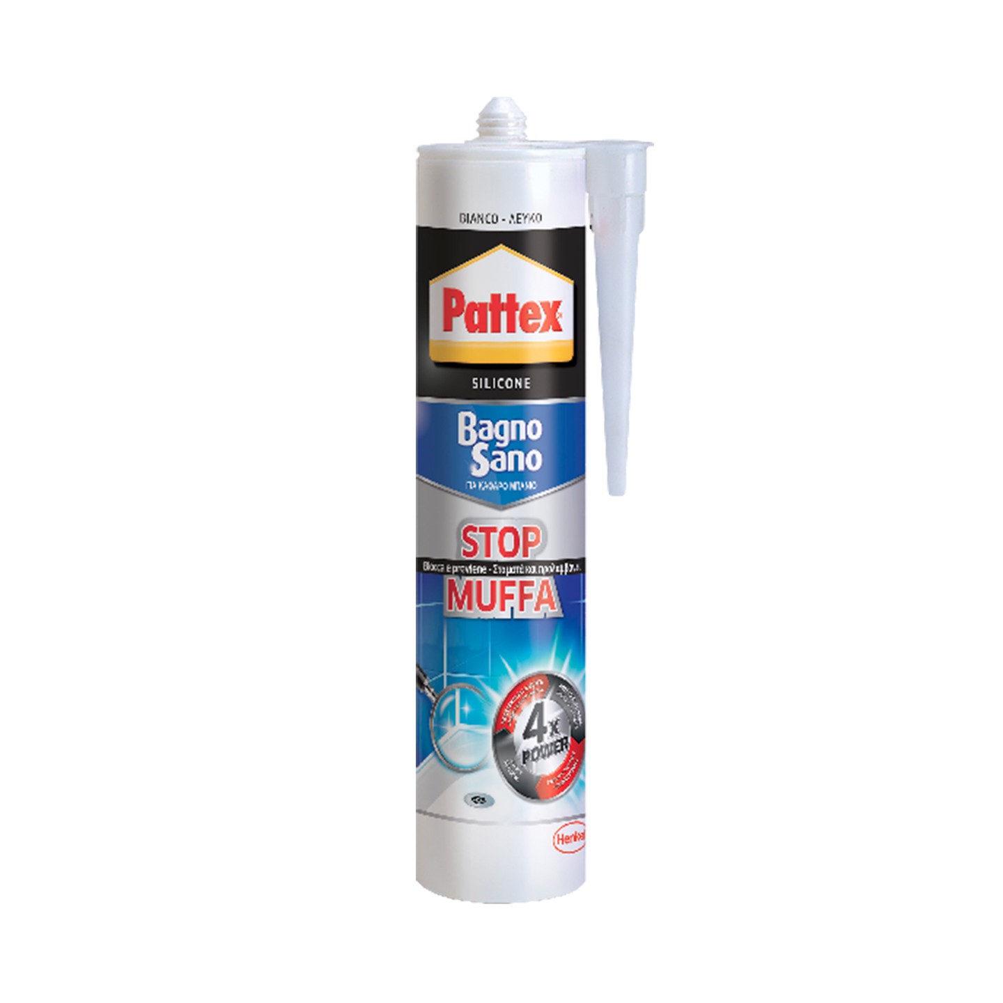 Pattex Bagno Sano Stop Muffa, Sigillante Bianco Per Prevenire La Muffa,  Silicone Resistente All'Acqua, Silicone Antimuffa In Cartuccia, 1 X 300 Ml  