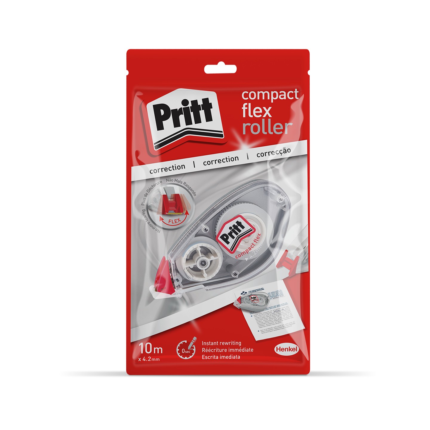 PRITT Boîte ECO pack 12+4 PRITT Roller Compact Flex de correction  application latérale