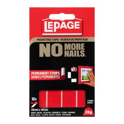 No More Nails® Permanent Mounting Tape Strips