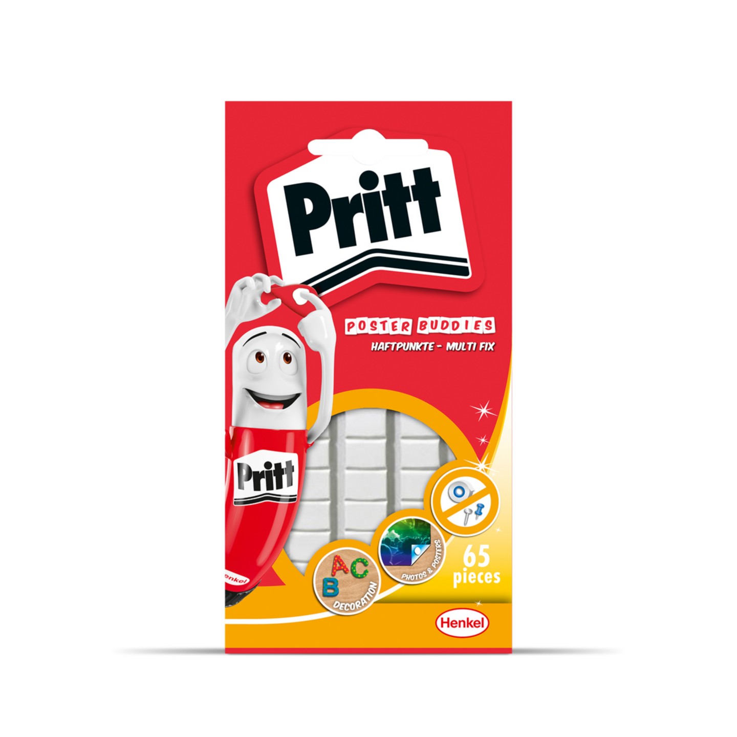 1 Pack of 95 Dots Pritt Multifix Adhesive Removable Sticky for Poster Buddies 