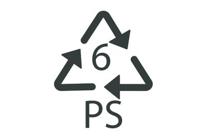 Recyclingsymbol für Polystyrol