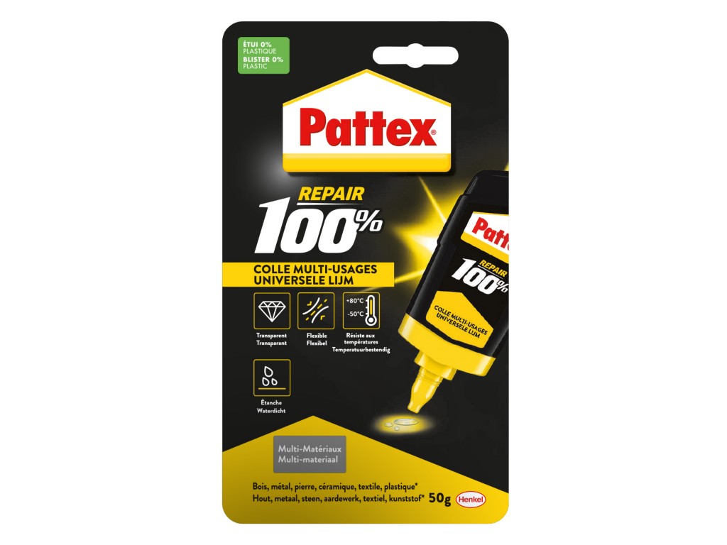 Colle Pattex 100% tube 50g blister