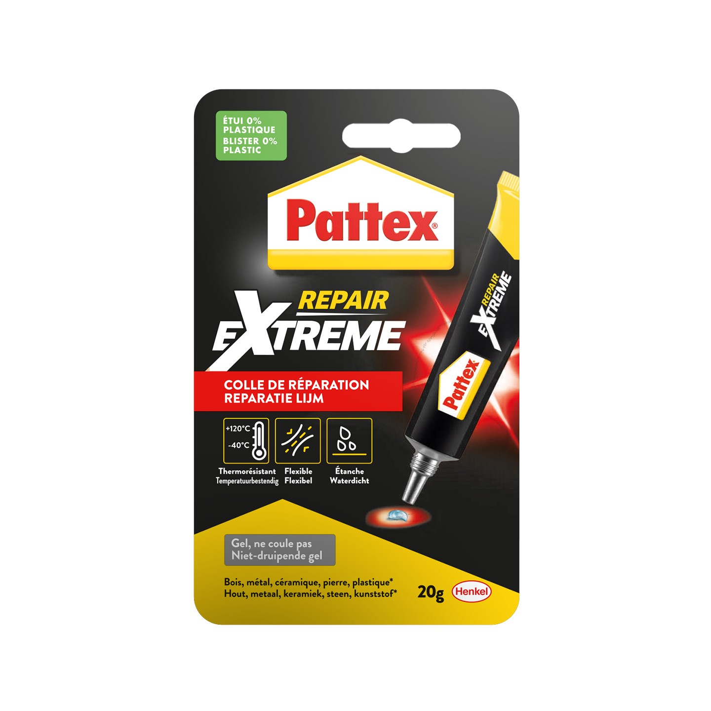 Pattex Power Colle à bois, colle forte pour le bois utilisable en