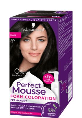 Perfect Mousse hab állagú hajfesték 200 Fekete