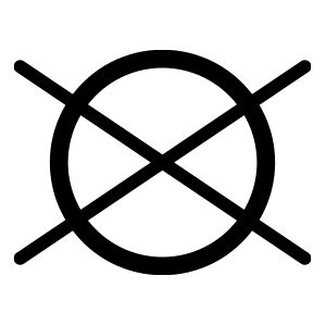 Pflegesymbol für "Nicht chemisch reinigen."