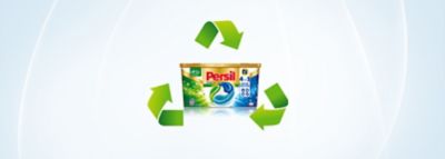 Kao društveno odgovorna kompanija uveli smo novo pakovanje Persil 4in1 diskova od 50% recikliranog materijala i biorazgradive folije.