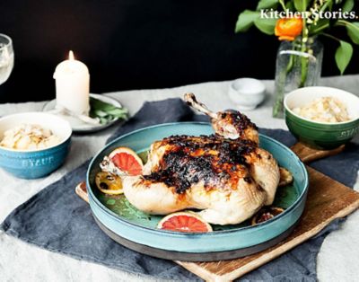 Pril | Blood orange roasted chicken with polenta