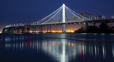 LED light show at Bay Bridge San Francisco&nbsp;