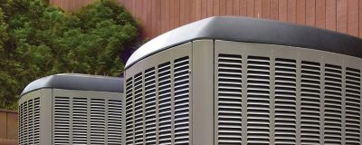 Μια εξωτερική μονάδα κλιματισμού HVAC