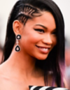 US American model Chanel braids her side hair to fake the side cut