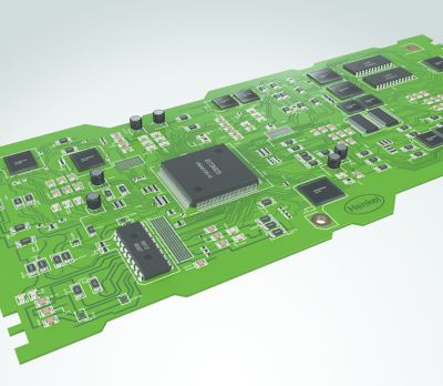 placa de circuito impreso con material de soldadura