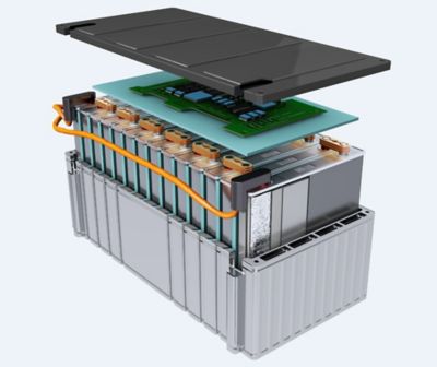 Illustration of an electric vehicle battery system module