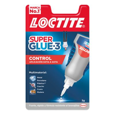 La fórmula líquida de Loctite Super Glue-3 es versátil, rápida y fuerte.  Las uniones son limpias y transparentes y aseguran una