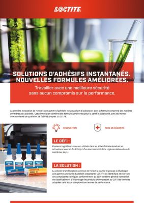 Fiche d'information Adhésifs instantanés LOCTITE - Formules sans ajout d’hydroquinone