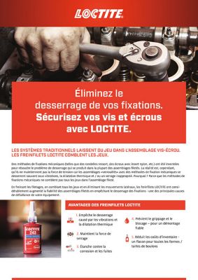 Fiche d'information Freinfilets LOCTITE 243-270